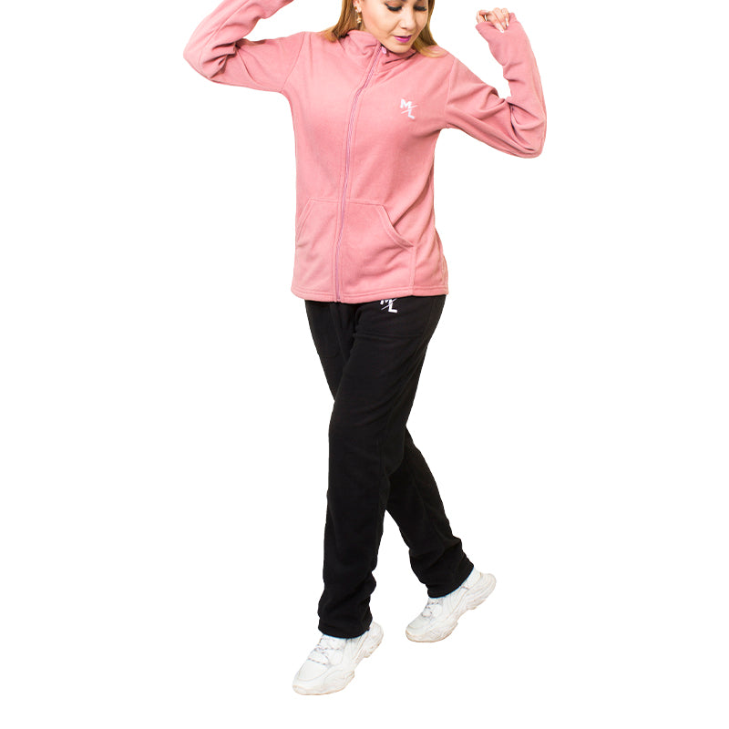 Pijama Buzo Micropolar Mujer Zoe ML100 Palo Rosa