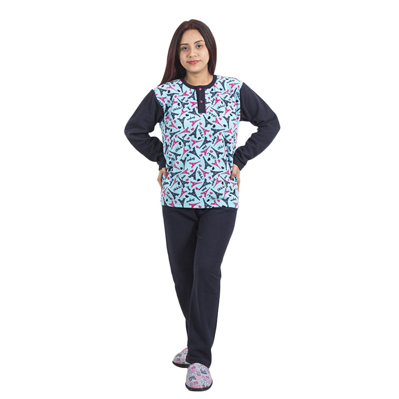 Pijama de Mujer Micropolar PM61 Azul Noche