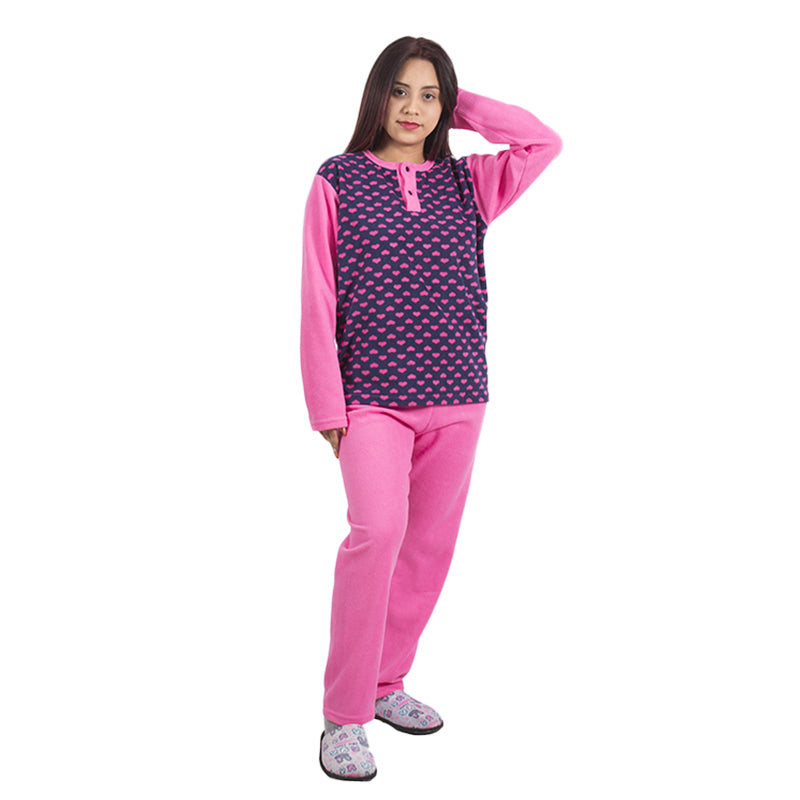 Pijama de Mujer Micropolar PM62 Rosa Chicle