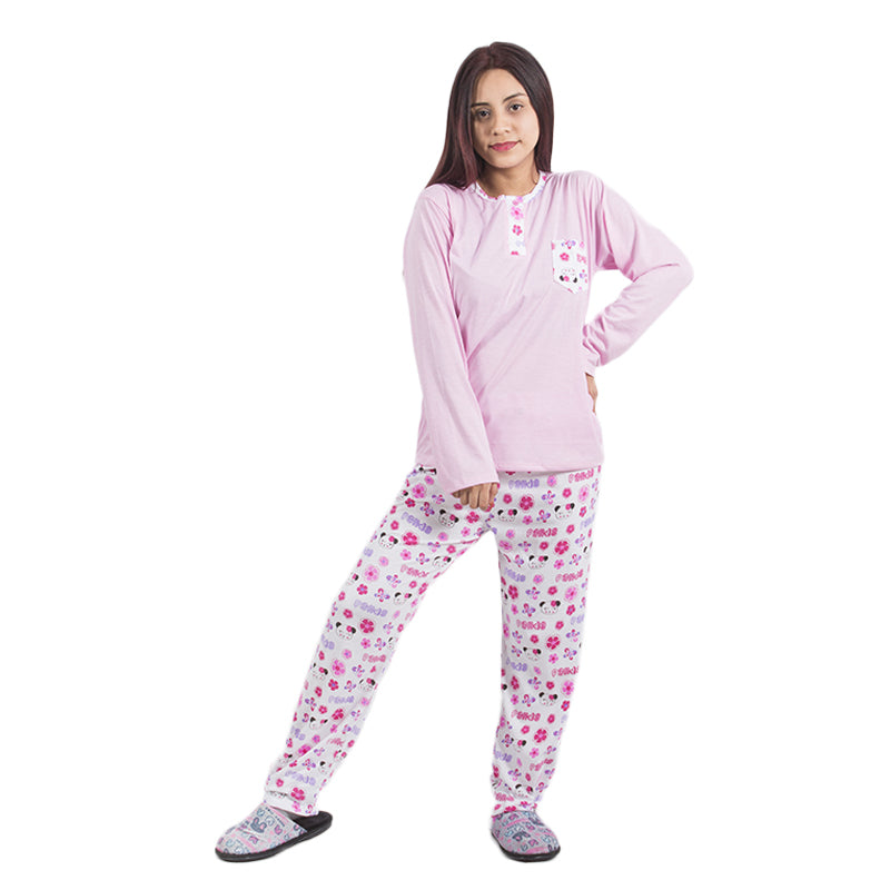 Pijama de algodón para mujer PM66 Rosa