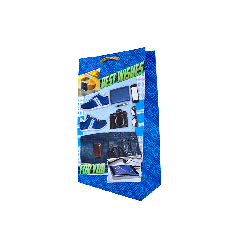 Bolsa de Regalo Mediano Style RHM27 Azul Celeste