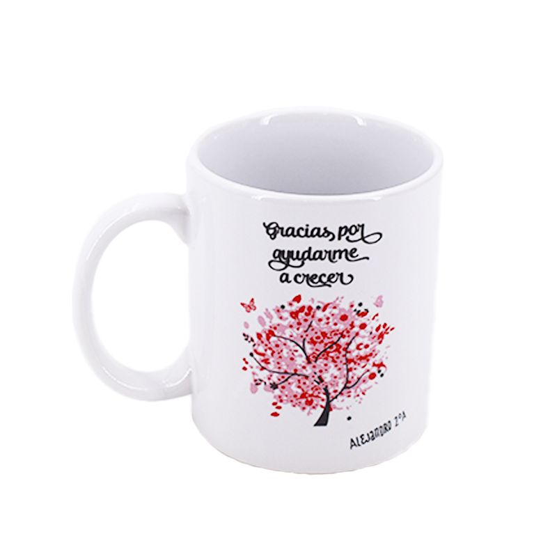 Taza Mediana Mamá Árbol FDM21 Blanco