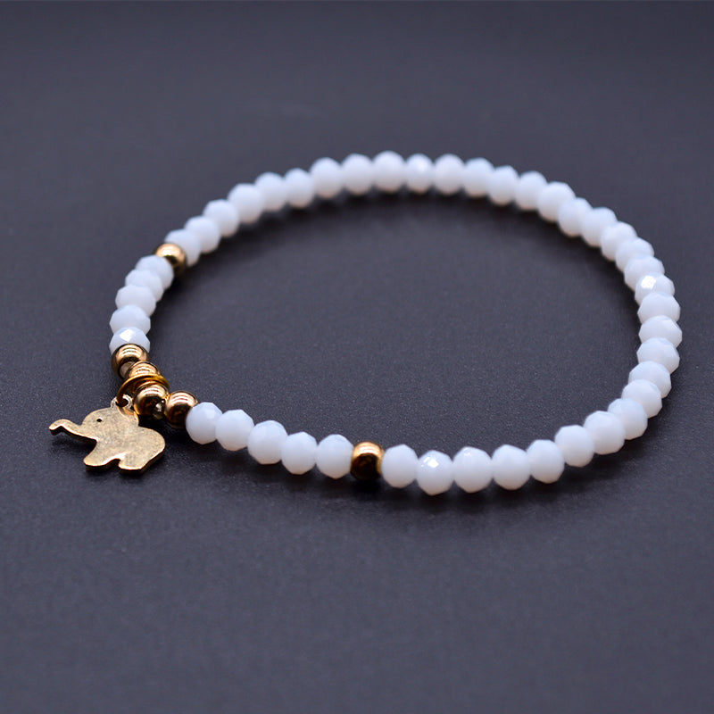 Pulsera de piedras Blanco FPK12 - TiendaFB.com