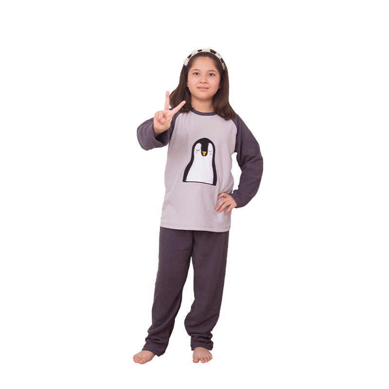 Pijama de Niña Penguin ON60 Gris Oscuro - TiendaFB.com