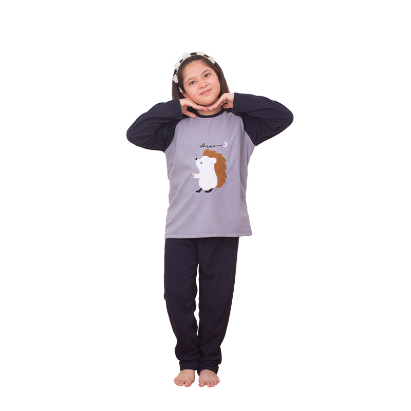 Pijama de Niña Erizo ON61 Azul Oscuro - TiendaFB.com